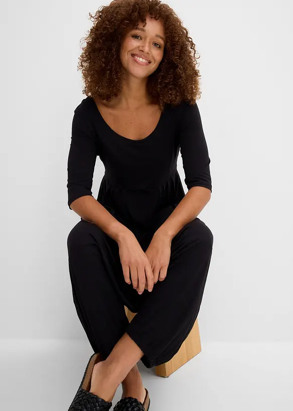 Jersey-Jumpsuit aus flie&szlig;endem Viskose-Mix, bonprix