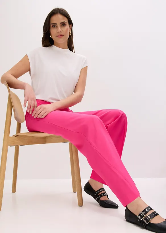 Pantalon large et l&eacute;ger &agrave; pinces, bonprix