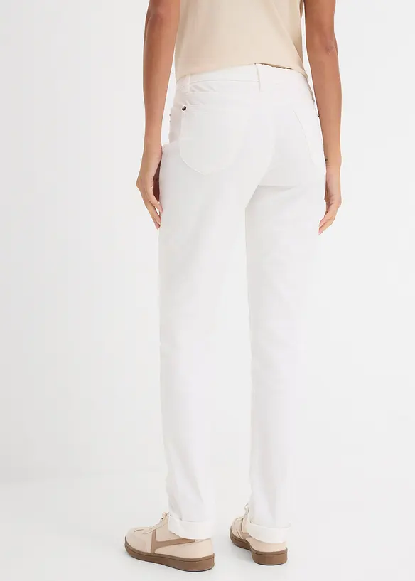 Jean droit taille mi-haute, extensible, bonprix