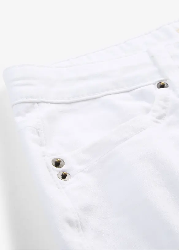 Jean droit taille mi-haute, extensible, bonprix