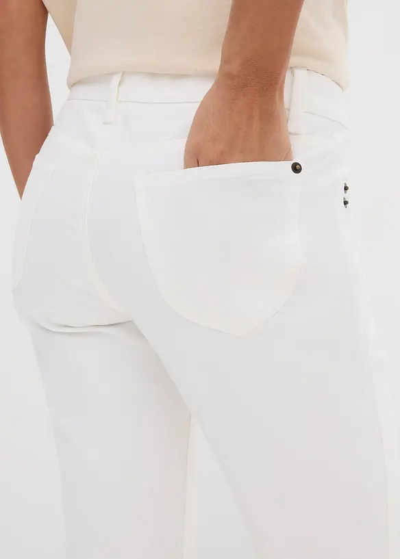 Jean droit taille mi-haute, extensible, bonprix