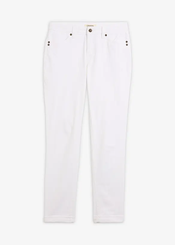 Jean droit taille mi-haute, extensible, bonprix