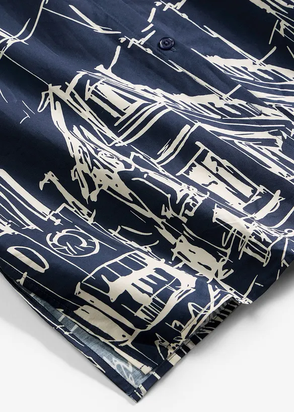 Hemdblusenkleid aus Baumwoll- Popeline, bonprix