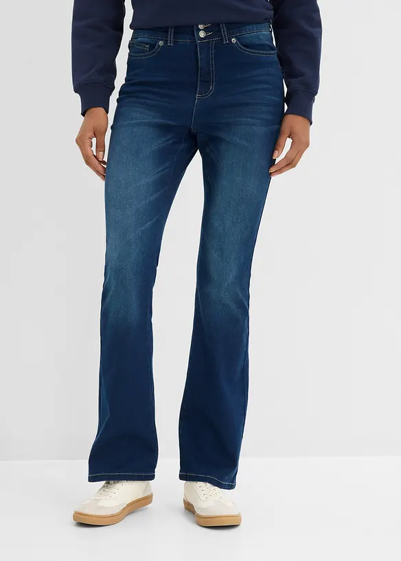 Jean bootcut taille mi-haute, sculptant, bonprix