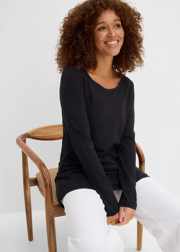 Langarmshirt aus reiner Baumwolle, bonprix