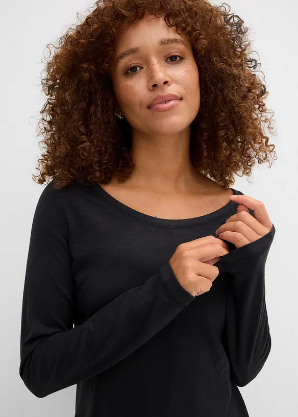 Langarmshirt aus reiner Baumwolle, bonprix
