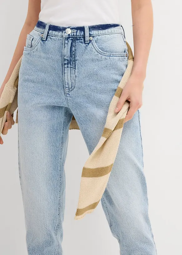 Mom-Jeans High Waist, Low Stretch cropped, bonprix