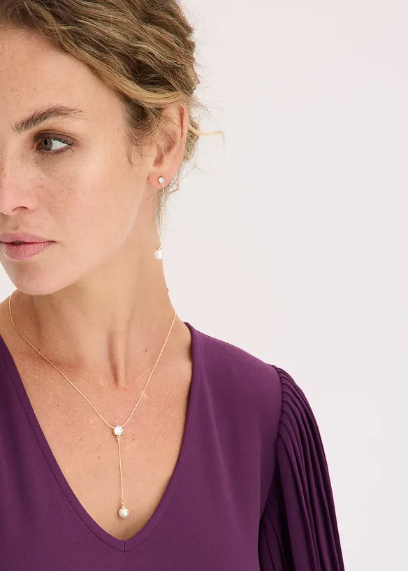 Kette + Ohrstecker (3-tlg. Schmuckset), bonprix