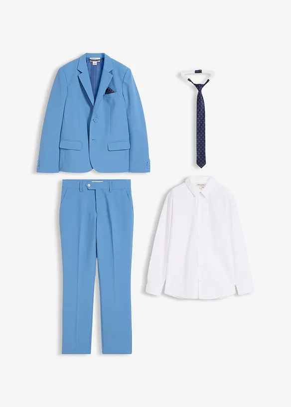 Costume 4 pi&egrave;ces avec chemise et cravate, bonprix