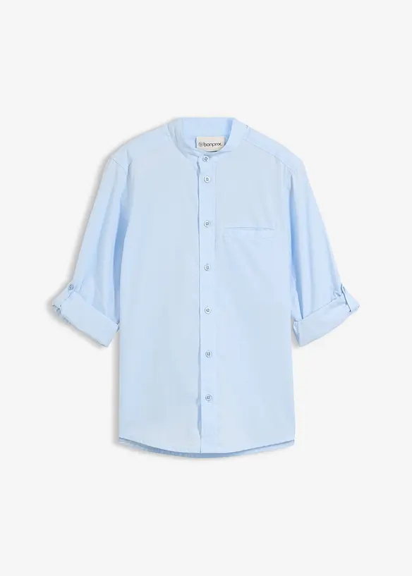 Langarmhemd mit Turn-Up aus reiner Baumwolle, bonprix