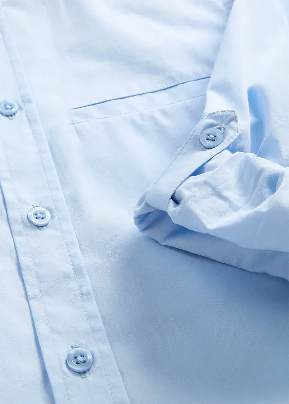 Langarmhemd mit Turn-Up aus reiner Baumwolle, bonprix