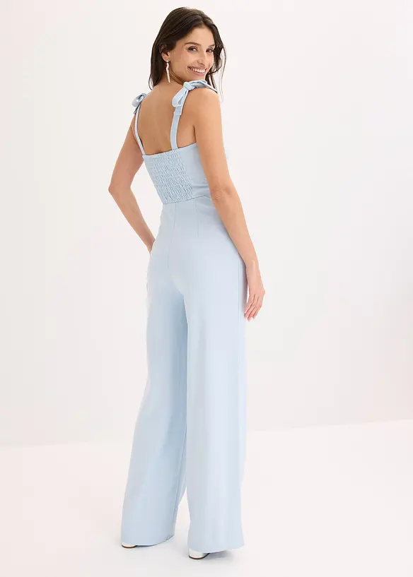 Jumpsuit mit Schleifen-Tr&auml;gern, bonprix