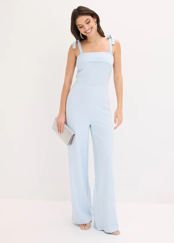 Jumpsuit mit Schleifen-Tr&auml;gern, bonprix