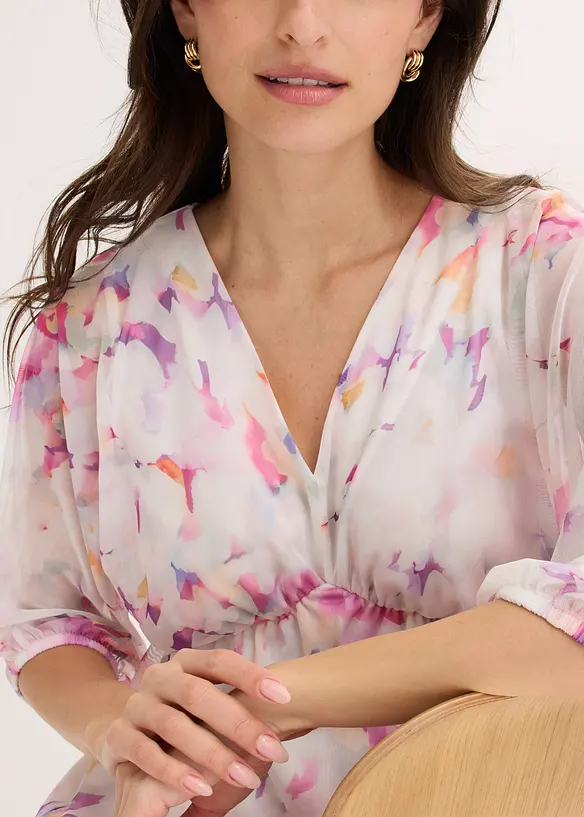 Robe en jersey mesh d&eacute;licat, bonprix