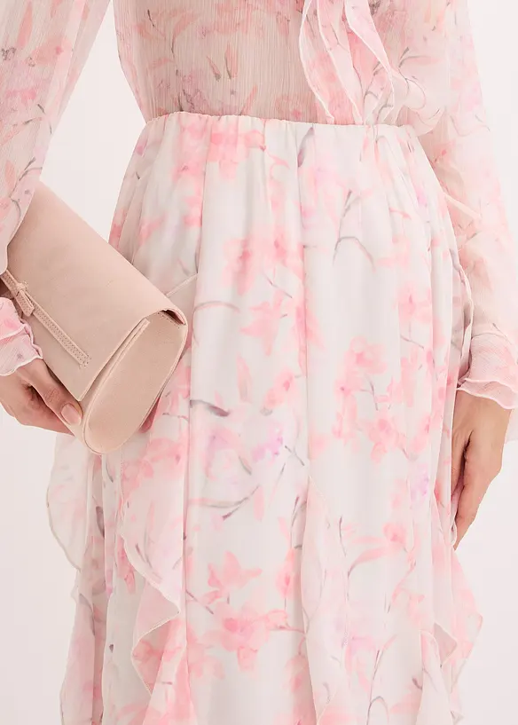 Jupe longue en mousseline l&eacute;g&egrave;re, bonprix