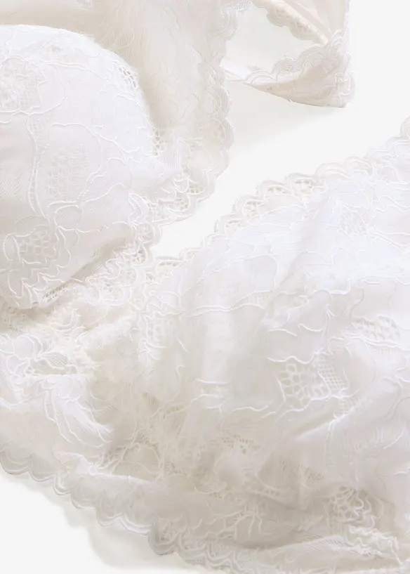 Lot de 2 soutiens-gorge bralette en dentelle, sans armatures, bonprix