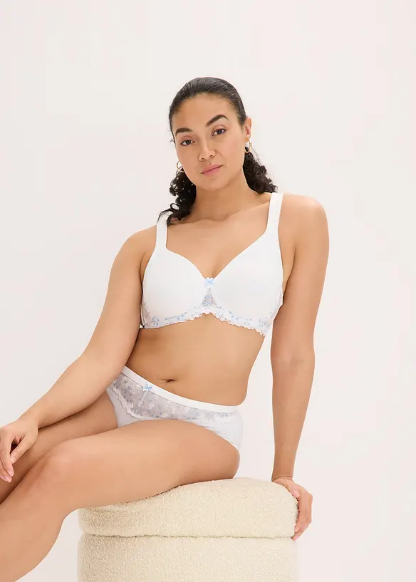 Soutien-gorge minimiseur &agrave; broderies, bonprix