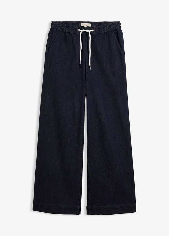 Wide Leg Jeans Mid Waist, Stretch, bonprix