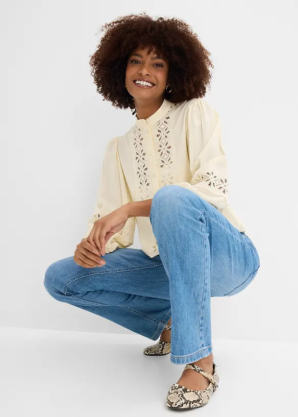 Straight-Jeans Mid Waist, Bequembund, bonprix