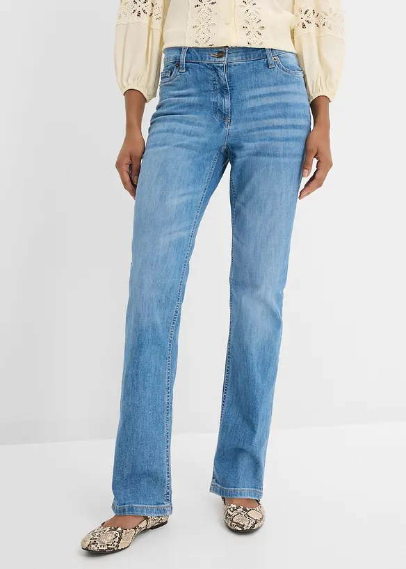 Straight-Jeans Mid Waist, Bequembund, bonprix
