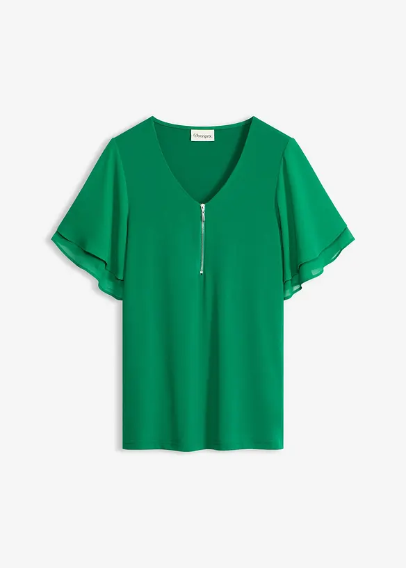 T-shirt avec manches en mousseline, bonprix