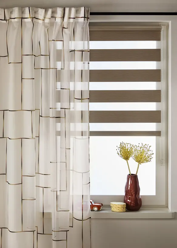 Gardine mit mit Druck (1er Pack), bonprix