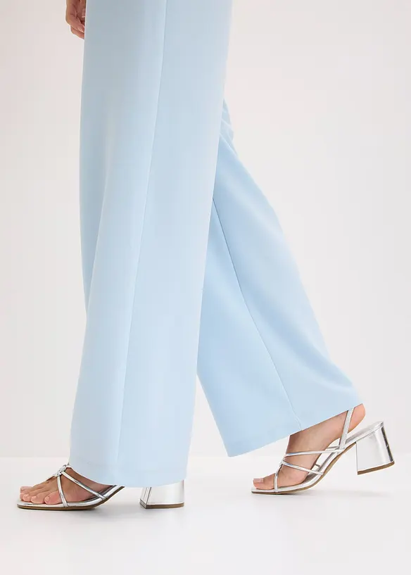 Overall aus strukturiertem Crepe mit Perlenstickerei, bonprix