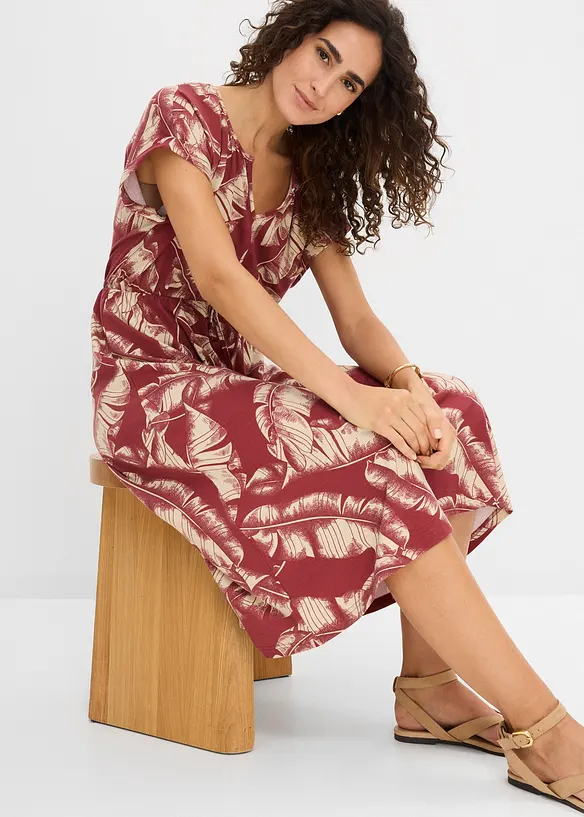 Jerseykleid aus flie&szlig;endem Viskose-Mix, bonprix