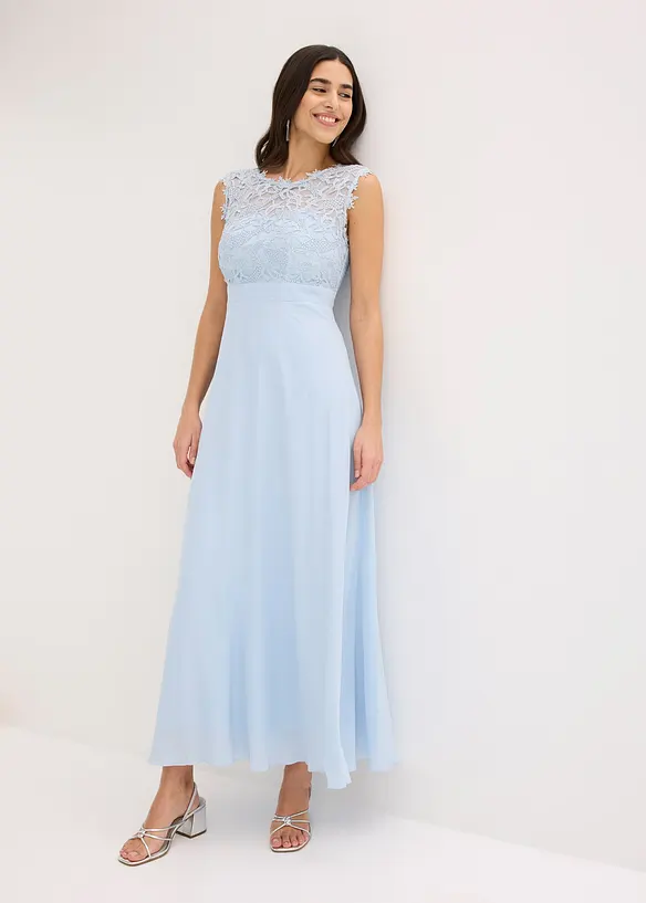 Robe longue avec dentelle, bonprix