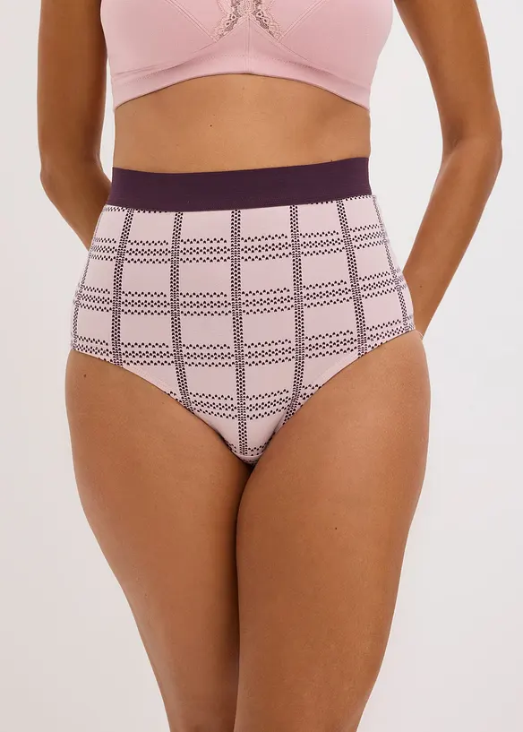 Lot de 4 slips taille haute coton, bonprix