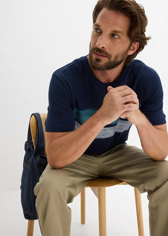 Lot de 2 T-shirts 100% coton, bonprix