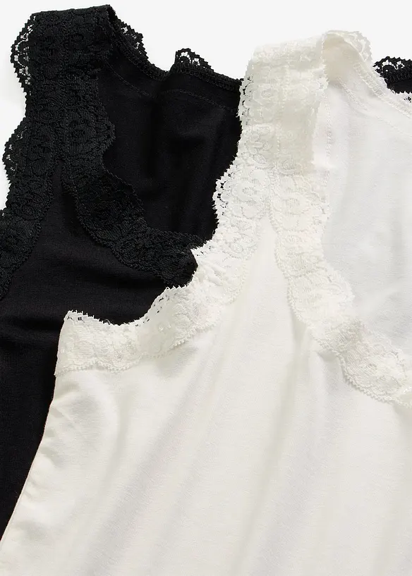 Tops &agrave; dentelle, bonprix