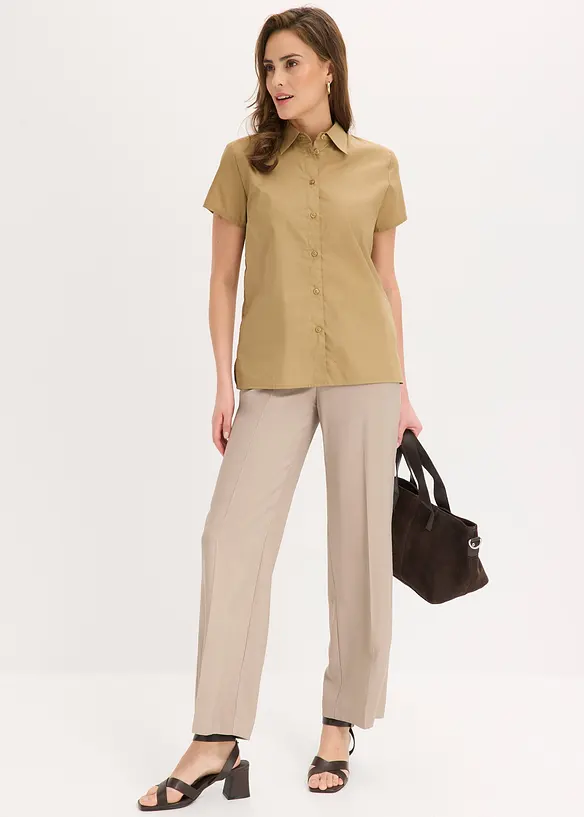 Kurzarmbluse aus Popeline, bonprix