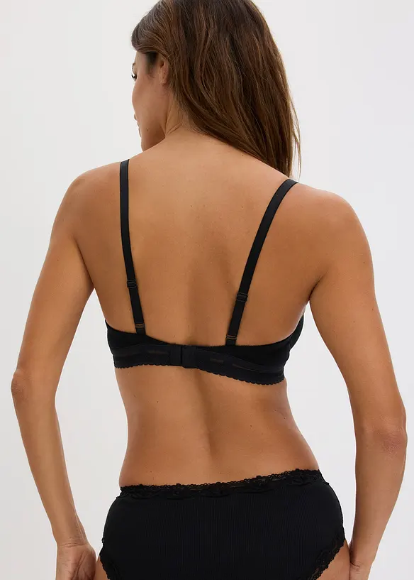 Unwattierter T-Shirt BH mit B&uuml;gel mit Bio-Baumwolle (2er Pack), bonprix