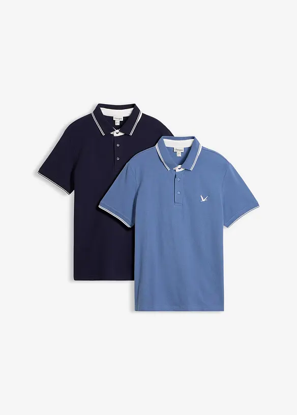 Lot de 2 polos 100% coton, bonprix