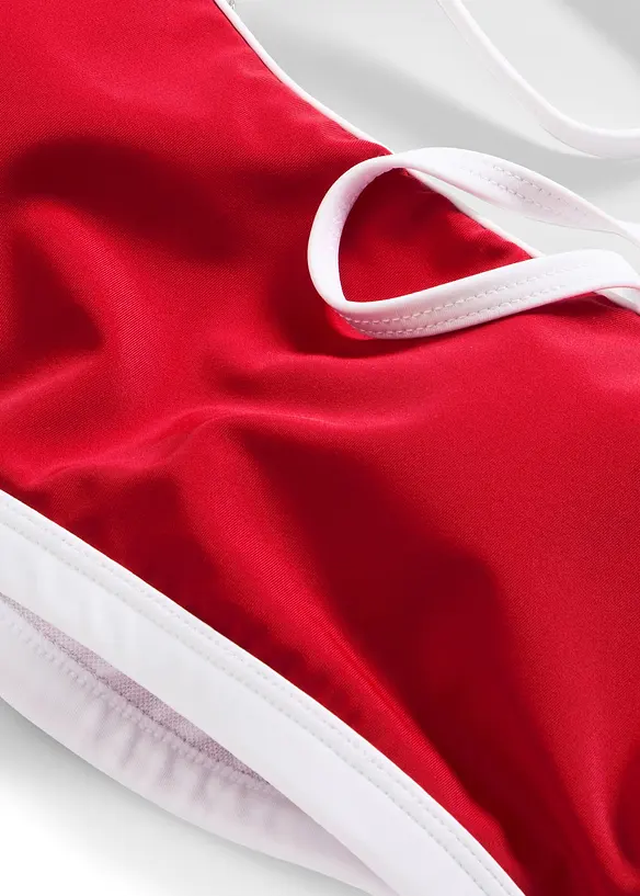 Bustier-Bikinioberteil mit wei&szlig;en Kontrastn&auml;hten, bonprix