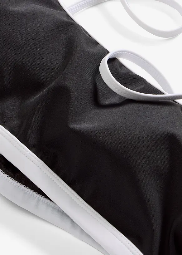 Bustier-Bikinioberteil mit wei&szlig;en Kontrastn&auml;hten, bonprix