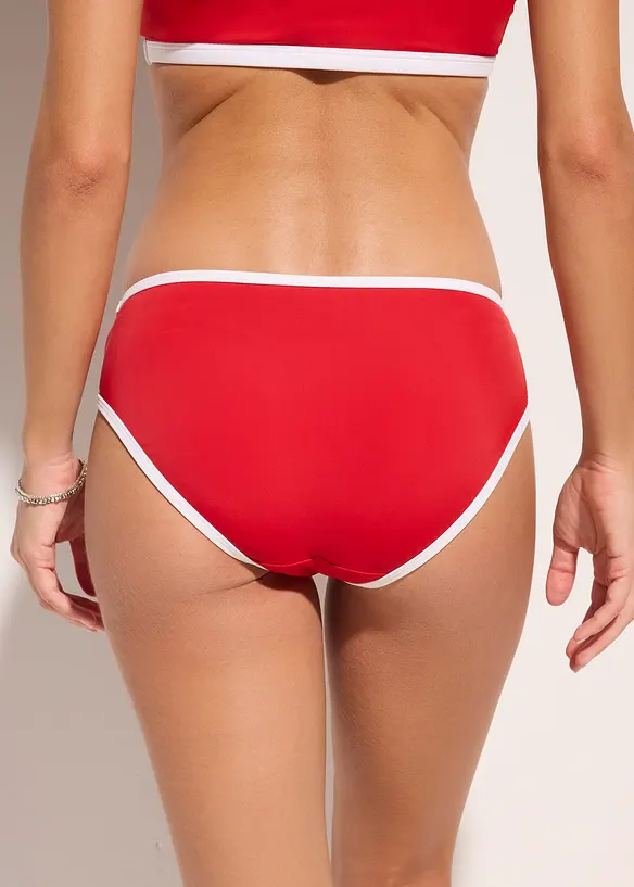 Bikinihose mit wei&szlig;en Kontrastn&auml;hten, bonprix