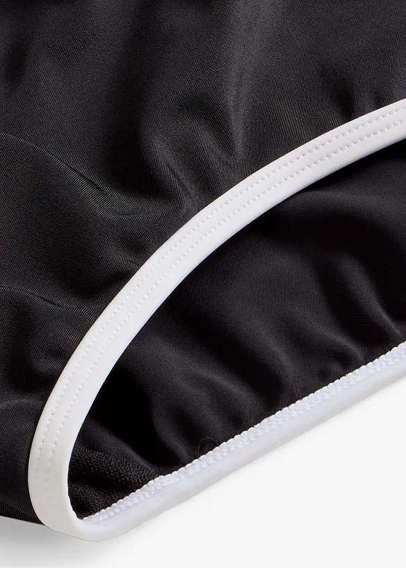 Bikinihose mit wei&szlig;en Kontrastn&auml;hten, bonprix