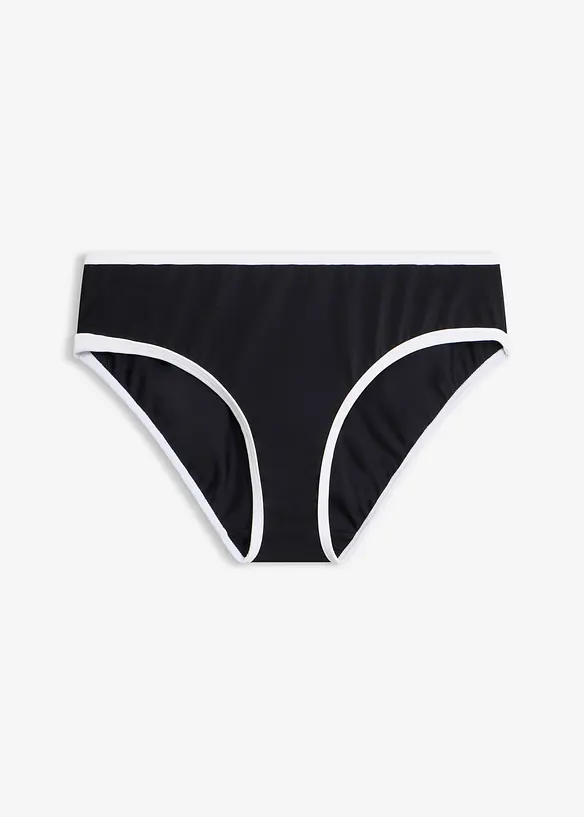 Bikinihose mit wei&szlig;en Kontrastn&auml;hten, bonprix