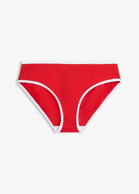 Bikinihose mit wei&szlig;en Kontrastn&auml;hten, bonprix