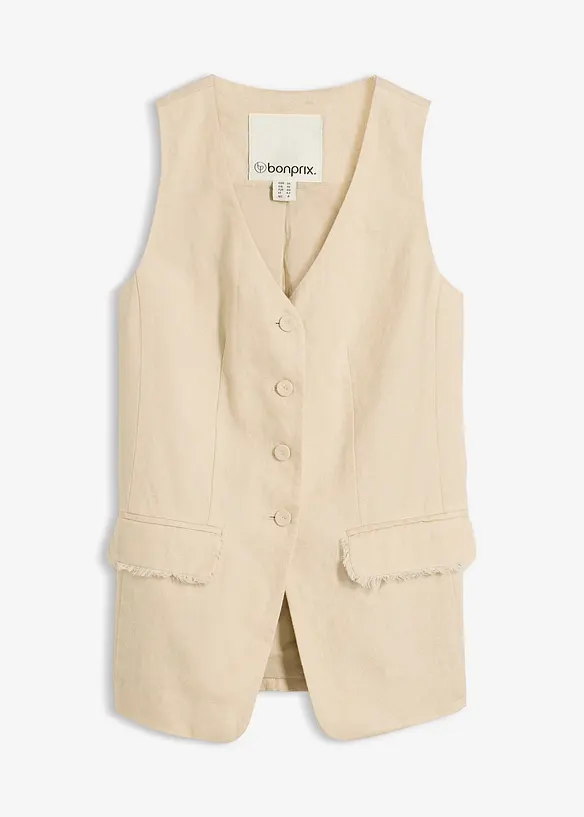 Anzugweste aus reinem Leinen, bonprix