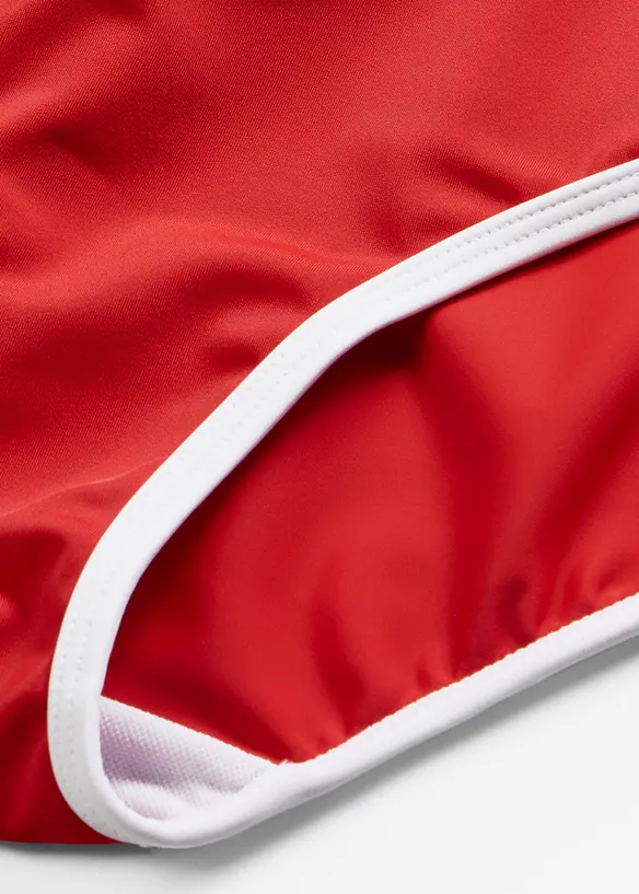 Bikinihose mit wei&szlig;en Kontrastn&auml;hten, bonprix