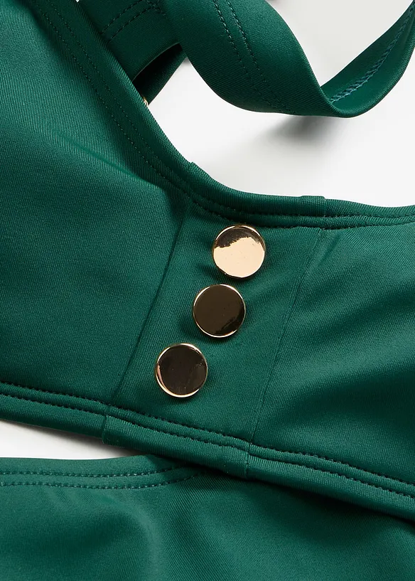 Bustier-Bikini mit Knopfdetail (2-tlg.Set), bonprix