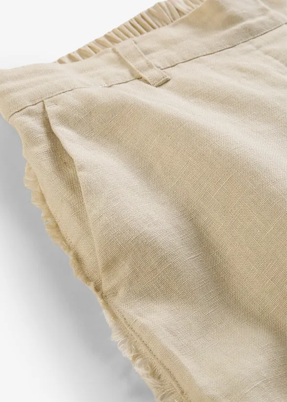 Leinenhose mit weitem Bein, bonprix