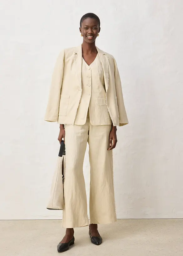 Anzugweste aus reinem Leinen, bonprix