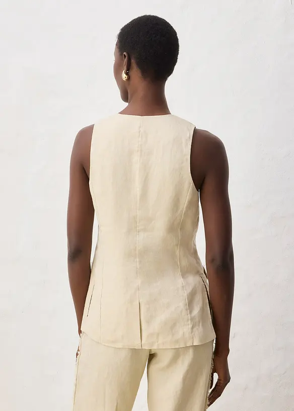 Anzugweste aus reinem Leinen, bonprix