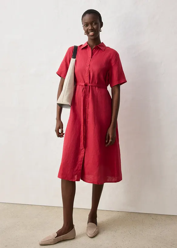 Blusenkleid aus reinem Leinen, bonprix