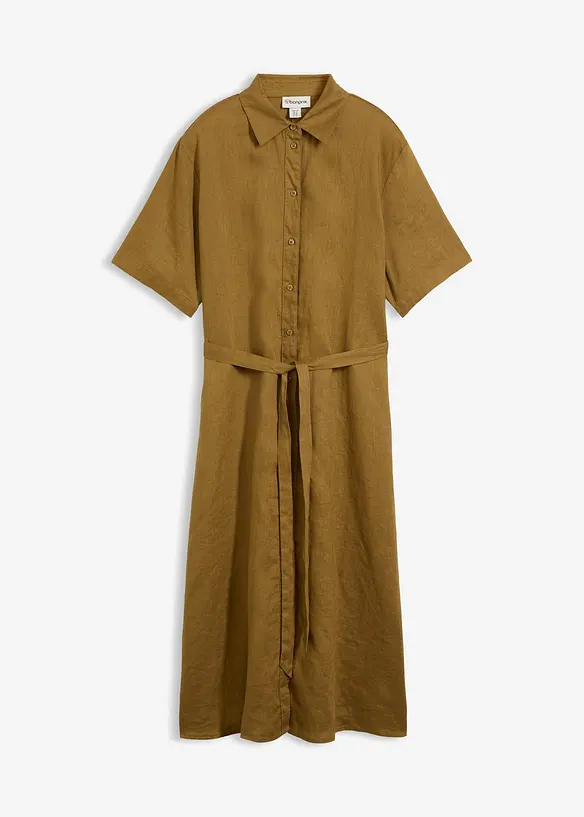 Robe-chemise 100% lin, bonprix