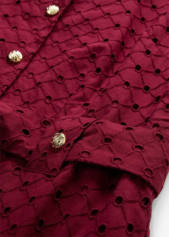 Hemdblusenkleid aus Lochspitze, bonprix